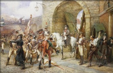 Robert Alexander Hillingford Painting - An Incident in the Peninsular War Robert Alexander Hillingford historical battle scenes